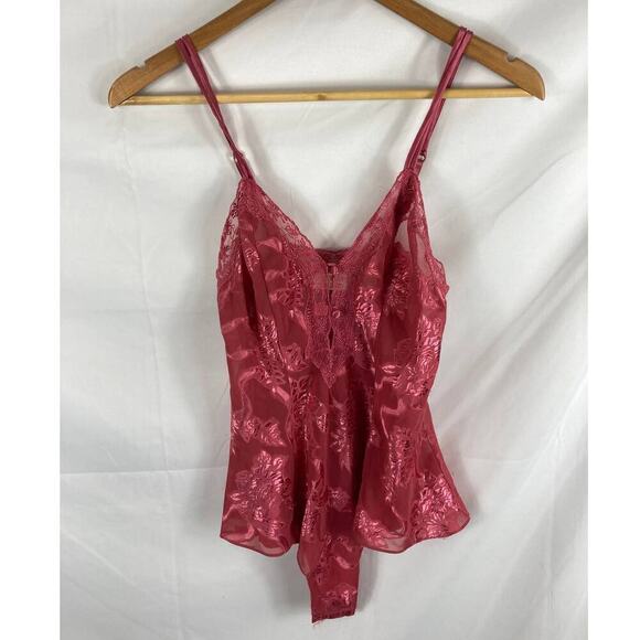 Victoria's Secret Vintage Gold Label 80's teddy romper metallic size P - Picture 1 of 3